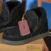 Mini Eskimo Sneaker MOU Boots BKBK Black - mix yarn black
