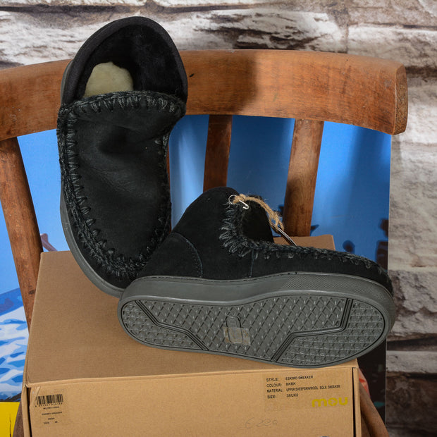 Mini Eskimo Sneaker MOU Boots BKBK Black - mix yarn black