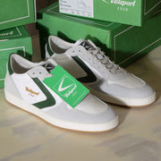 New Davis Valsport 1920 Sneakers uomo in pelle e NYLON MESH bianco verde evergreen