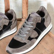 Sneaker Uomo Philippe Model Tropez Mondial VELOUR GRIS TRLU EV09