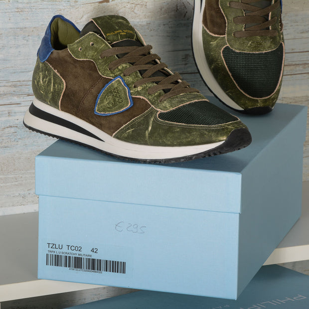 Philippe Model sneakers uomo TZLU TC02 Verde militare TRPX SCRATCHY MILITAIRE -3072