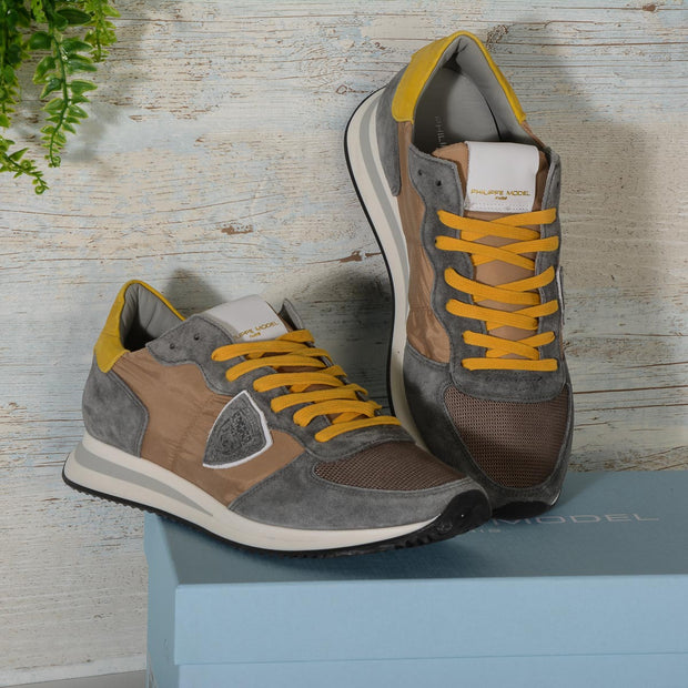 TZLU W005 Philippe Model Sneakers uomo Tropez TRPX Mondial Grigio Beige