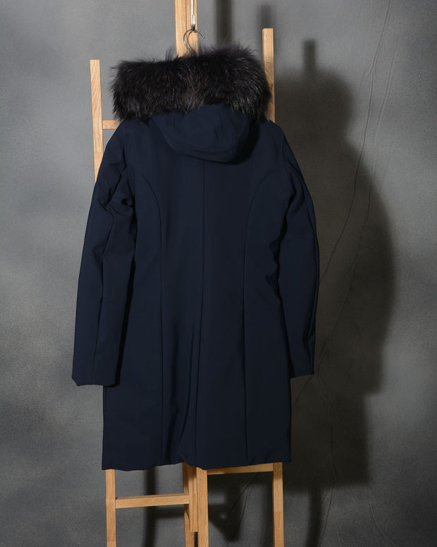 RRD WINTER LONG LADY FUR - BLUE BLACK W20501FT - 60 Parka donna RRD Blu scuro (3 di 16)