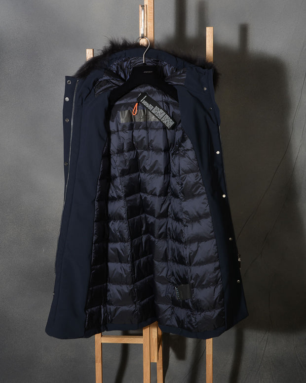 RRD WINTER LONG LADY FUR - BLUE BLACK W20501FT - 60 Parka donna RRD Blu scuro (5 di 16)