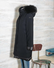 RRD GIACCONE DONNA WINTER LIGHT LONG LADY FUR NERO W21505FT