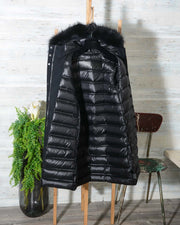 RRD GIACCONE DONNA WINTER LIGHT LONG LADY FUR NERO W21505FT