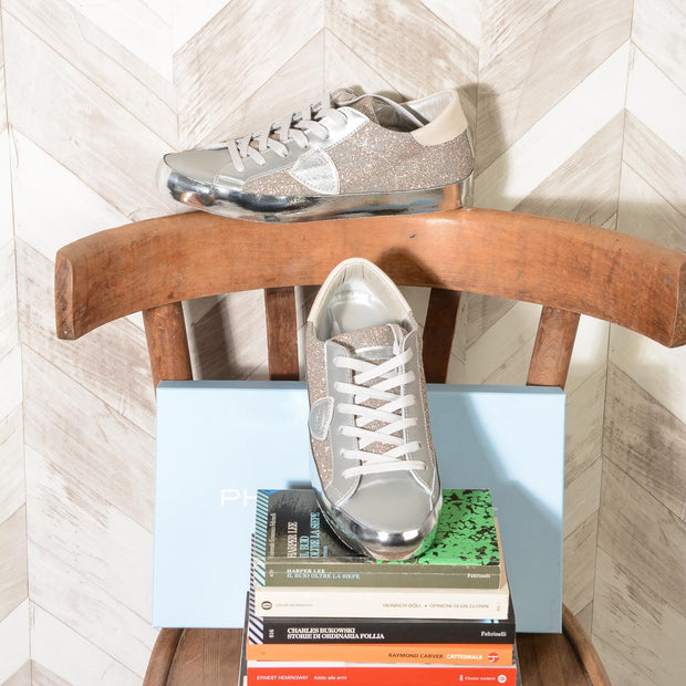 Paris Laminè BRILLANT ARGENT Sneaker Donna Philippe Model CELD DK02