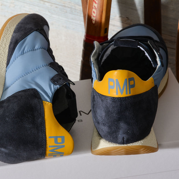 Sneaker uomo Philippe Model MVLU BX01 Monaco Vintage - Basic Bluette