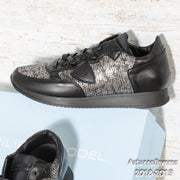 Sneaker nera-grigia in pelle Philippe Model TRLD QM18