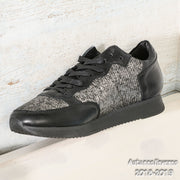 Sneaker nera-grigia in pelle Philippe Model TRLD QM18