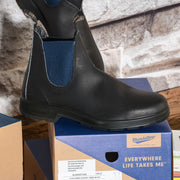 Blundstone uomo 1917 in Pelle nera elastico blu navy