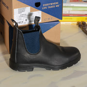 Blundstone uomo 1917 in Pelle nera elastico blu navy