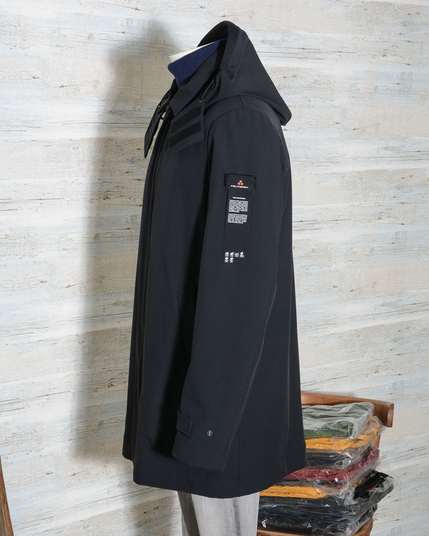 Trench uomo Peuterey con cappuccio GROFF KP PEU3310 colore nero (17 di 18)