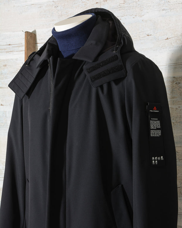 Trench uomo Peuterey con cappuccio GROFF KP PEU3310 colore nero (9 di 18)