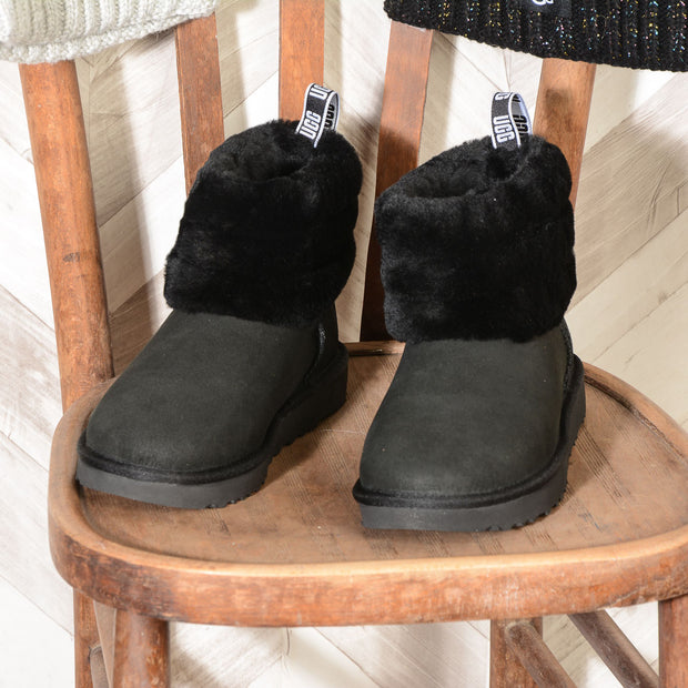 UGG W FLUFF MINI QUILTED 1098533 W BLACK