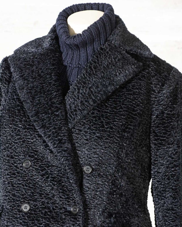 cappotto donna Altea doppiopetto nero tessuto bouclè (6)