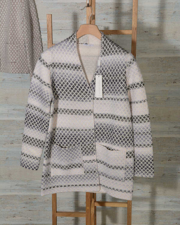 giacca cardigan donna in lana hubert gasser con tasche -8