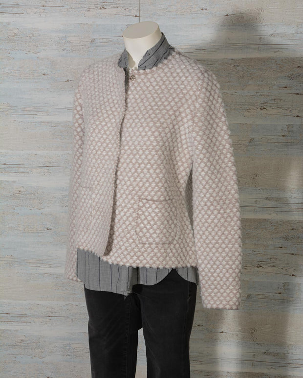 maglia giacca donna in lana hubert gasser con tasche -14