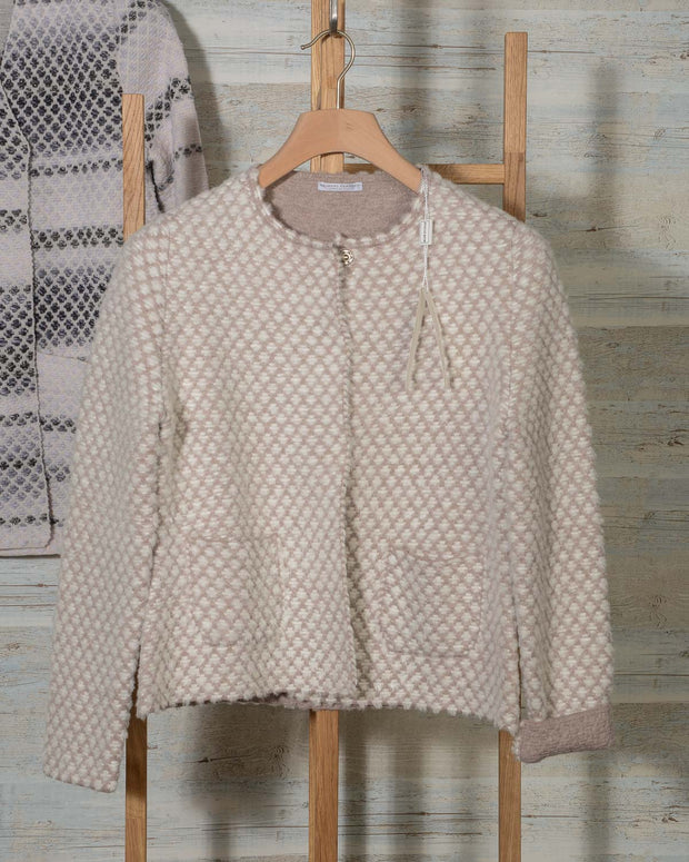 maglia giacca donna in lana hubert gasser con tasche -5
