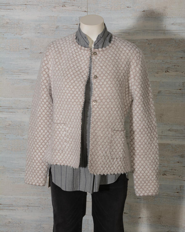 maglia giacca donna in lana hubert gasser con tasche -9