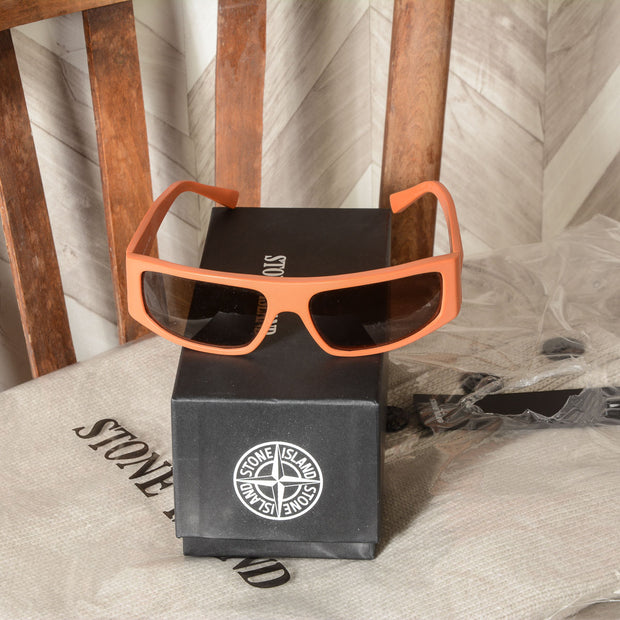 Occhiali da sole Stone Island con lenti Carl Zeiss Vision, montatura arancione